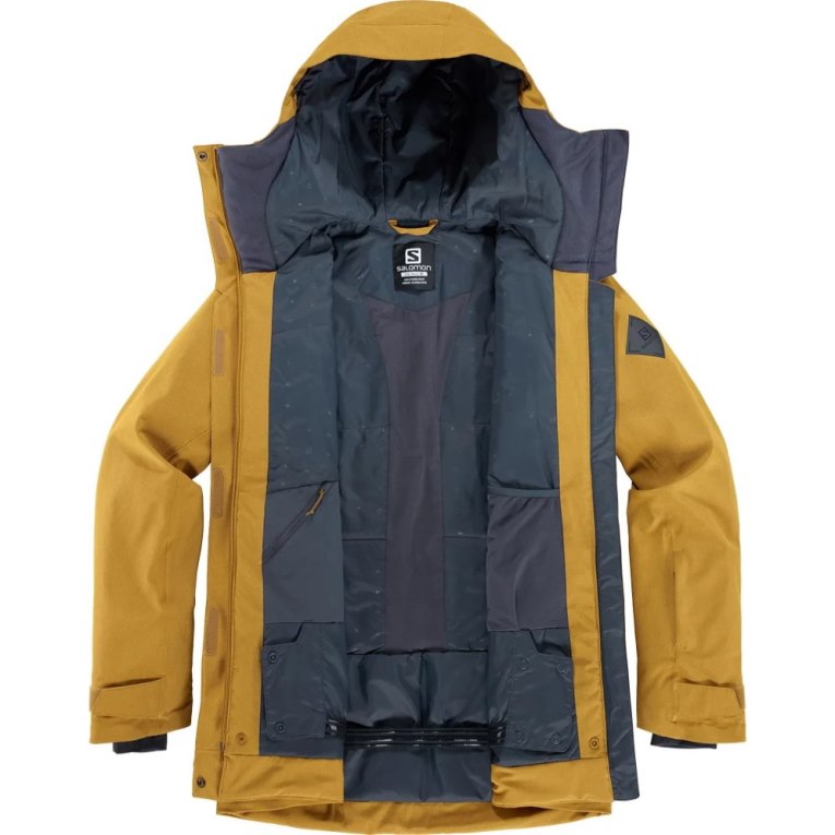 Chaquetas De Esquí Salomon Stance Cargo Insulated Encapuchado Mujer Amarillos | MX SKQA486
